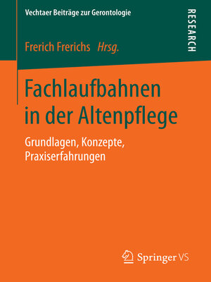 cover image of Fachlaufbahnen in der Altenpflege